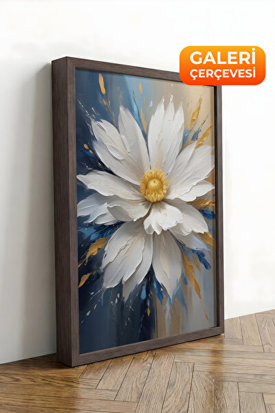 Zestia Tablou pe pânză înrămată maro, margaretă strălucitoare – Seria Premium...