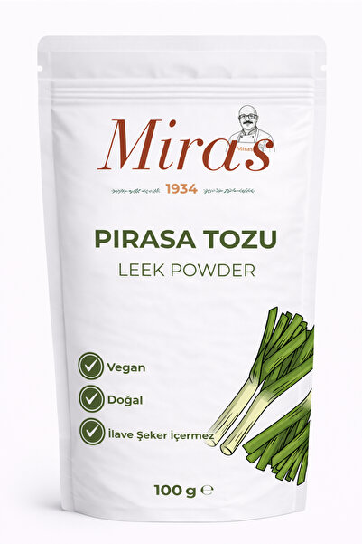 Miras 1934 Pırasa Tozu Katkısız 100g | Çorba ve Yemekler İçin Pratik Sebze Al...