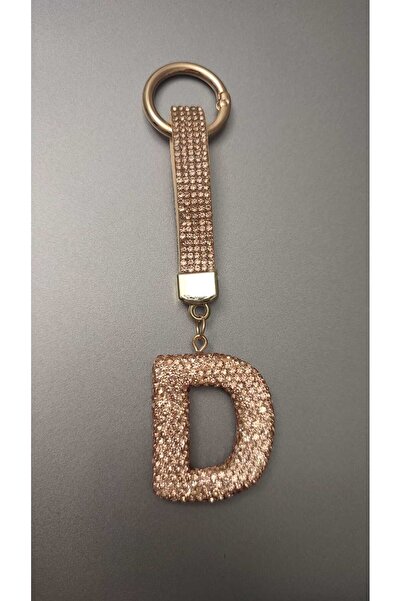 mixify D Letter Zircon Stone Keychain/Charm/Car Decoration