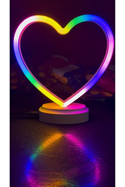 Işık kasabası USB LED Neon Işık Tek Boynuzlu Unicorn At Aşk Gece Lambası Tabe...