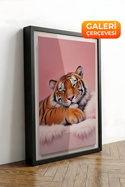 Zestia Платно с черна рамка „Леопард“ в хумористичен стил, серия Premium, № 1...