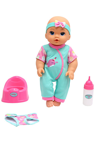 Hello Baby دمية هيلو سويت بيبي درينك آند ريبِل، 12 بوصة - خضراء، دمية طفل واق...