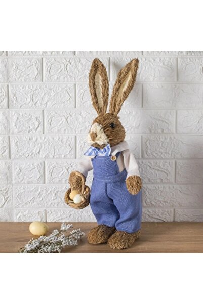 OEM Iepuraș de Paște din iarbă albastră 47cm