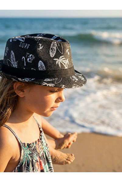 PIECE SIGNATURE قبعة مايكل جاكسون موديل D منقوش للأطفال (3-8 سنوات) مع بطانة ...