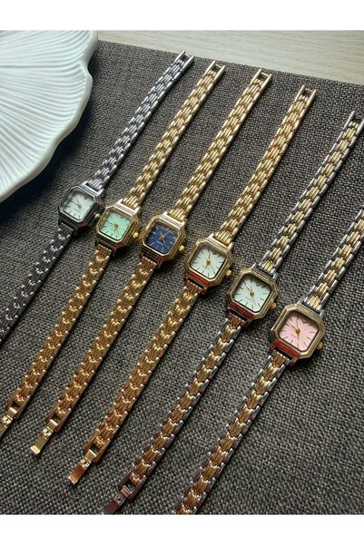 rubsey Öztel Women's Wristwatch Small Square Pink Inside