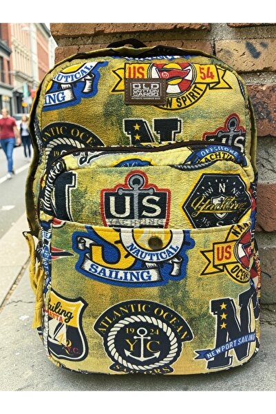 Old Cotton Quality Vintage Casual Design Daily Outing Sports Backpack Matanza...