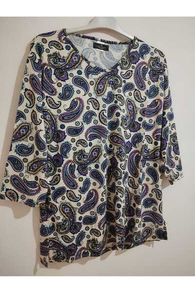 anne moda ankara Full Summer Capri Sleeve 95% Viscose Anti-Sweat Blouse