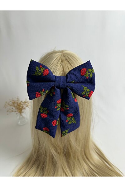 MegssStore مشبك تلقائي على شكل فيونكة منقوشة