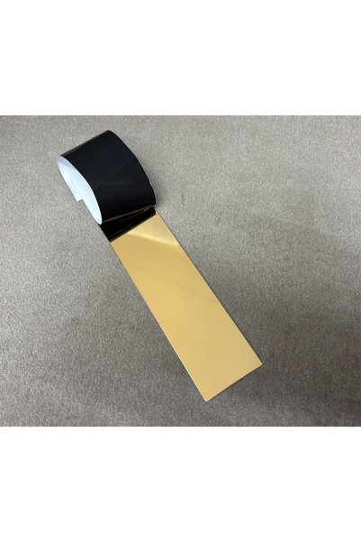THG Bandă profilată din oțel inoxidabil auriu lucios 50 x 0,6 x 2700 mm