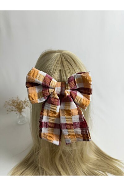 MegssStore مشبك تلقائي على شكل فيونكة منقوشة