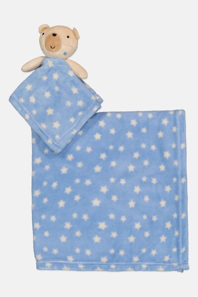 Snuggle Tots Blanket And Comforter Set, Baby Blue