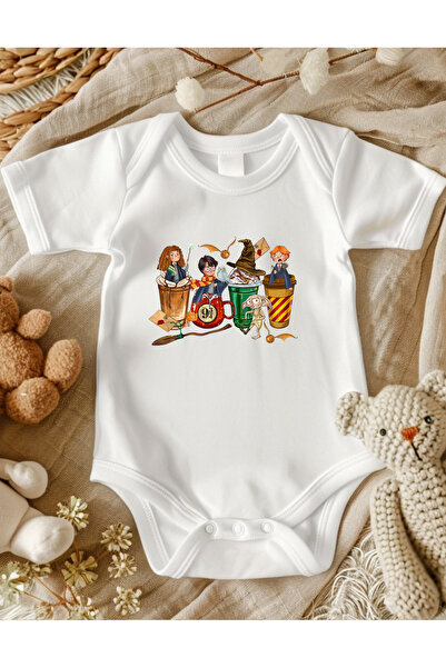 lupi Eğlenceli Tasarımlar %100 Pamuk Bebek Body Bebek Zıbın Kız Erkek