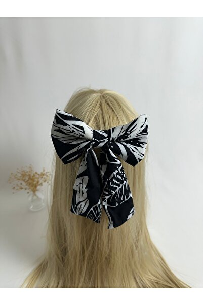 MegssStore مشبك تلقائي على شكل فيونكة منقوشة