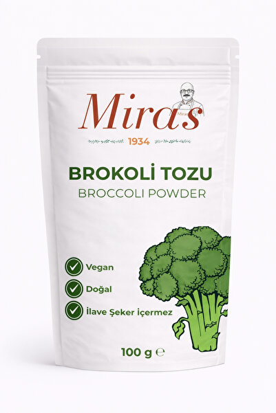 Miras 1934 Brokoli Tozu Katkısız 100g | Smoothie, Çorba ve Tarifler İçin Doğa...