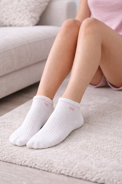 gigigiyim Self-Embroidered Detailed Women's Bootie Socks