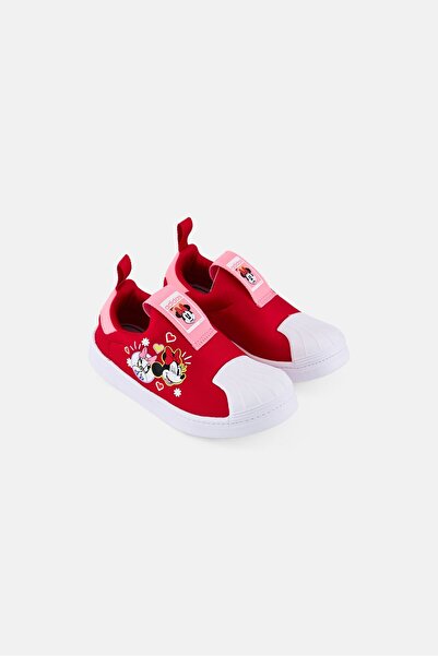 adidas Originals x Disney Kids Girl Superstar 360 C Slip On Outdoor Shoes, Red