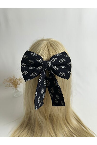 MegssStore مشبك تلقائي على شكل فيونكة منقوشة