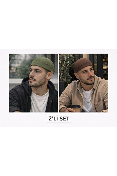 Wearflawless Set of 2 Docker Hats, Adjustable Brimless Hat, Men's Docker Hat ...