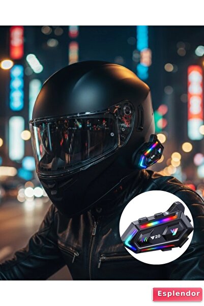 esplendor IPX6 Su Geçirmez Intercom 1000m Bağlantı 1000mAh Batarya RGB Işıklı