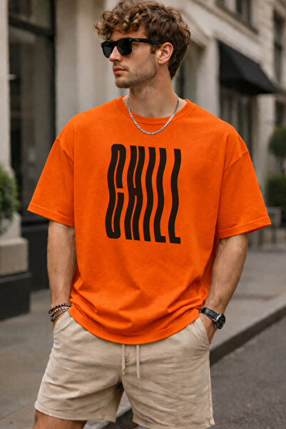 ArtYus Unisex T-Shirt CHILL με τύπωμα oversized – Μπλουζάκι σε στυλ streetwea...