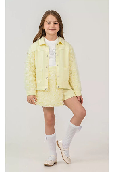 ALG Girls' 3-Piece Combination Set with Rose Embroidered Shorts and Skirt