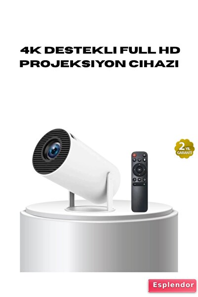Genel Markalar 4K Destekli Full HD Projeksiyon Cihazı – 130 inç Geniş Ekran, ...