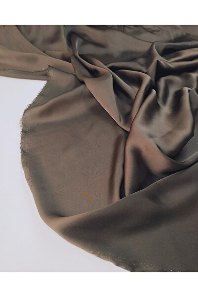 Kumaş Parça Σατέν Με φόδρα καρατίων σε σκούρο καφέ χρώμα, Πλάτος: 145εκ.