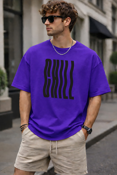 ArtYus Unisex Chill Printed Oversized T-Shirt – Streetwear Style Comfortable ...