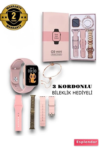 esplendor G9 Mini Gold Yetişkin 41MM Kadın Akıllı Saat