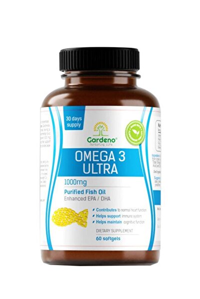 Gardeno Omega 3 Fish Oil 1000mg Capsules – High Purity Fish Oil Supplement fo...