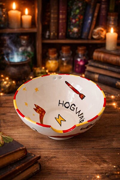 Ceresshop Harry Potter Temalı El Yapımı Seramik Noodle Kasesi – Hogwarts Tasa...