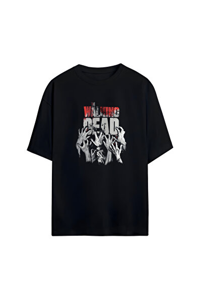 STİL-X Tricou oversize unisex cu imprimeu The Walking Dead, 100% bumbac