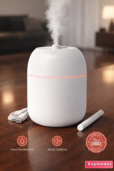 esplendor Sessiz Ultrasonik Hava Nemlendirici 220ml Buhar Makinesi Gece Lamba...