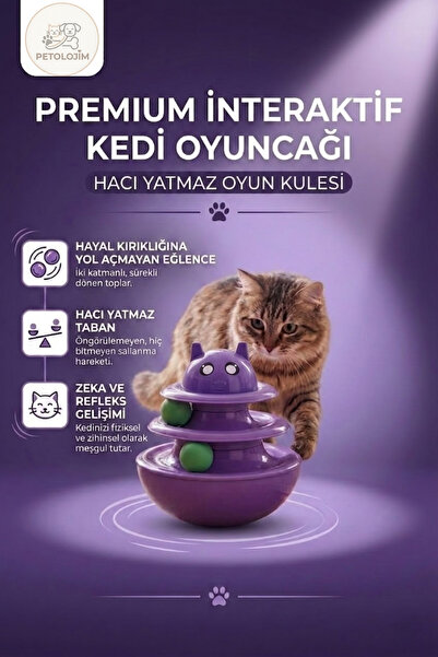 Petolojim Toplu Turntable Kedi Oyun Kulesi Hacıyatmaz