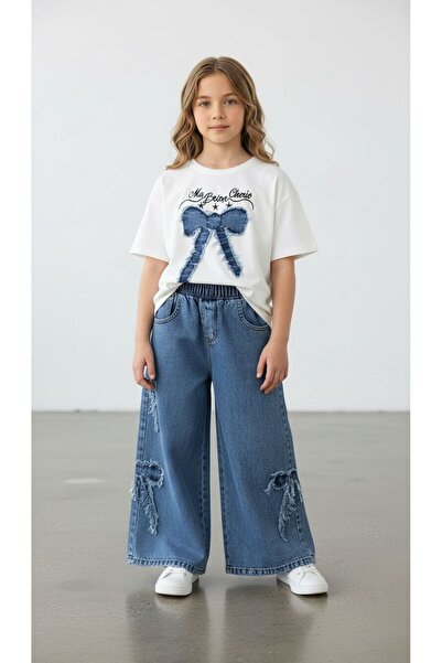 NURTOPU Girl's Set Top and Bottom Set Summer Short Sleeve Cotton Fabric Full ...