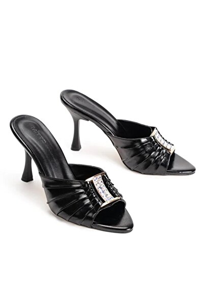 elvinshoes فستان سهرة أنجل بلاك بإبزيم شبشب