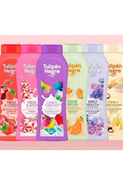 Tulipan Negro Pachet promoțional 6 x Gel de duș Tulipan cu arome asortate 650 ml