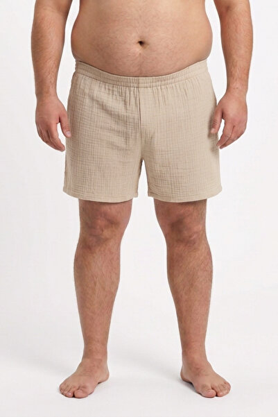 RELAXL 2XS-10XL Bej pentru bărbați boxeri bumbac 100% Țesătură de muselină