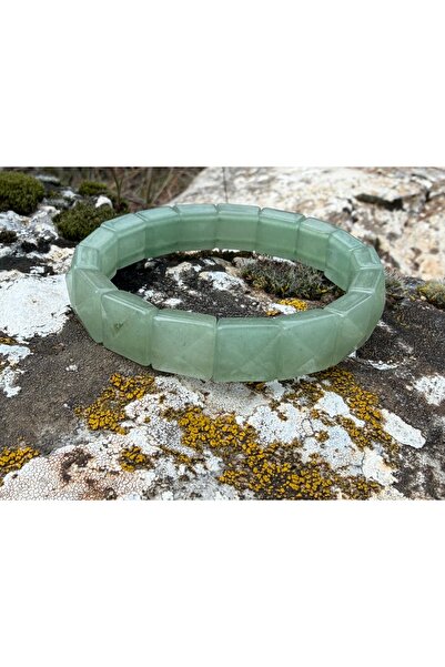 mucize سوار من الحجر الطبيعي بقطع مربع من نوع AVENTURINE للجنسين