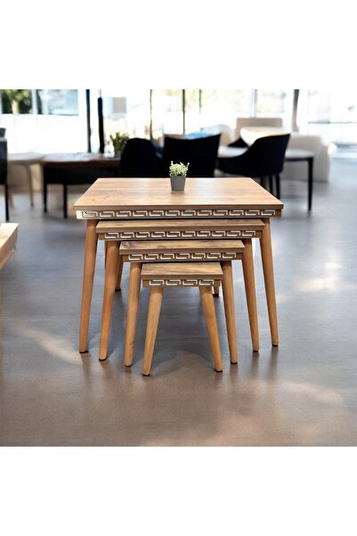 Dekor LÜX 4 LÜ ATLANTİKÇAM CEVİZ SEHPA