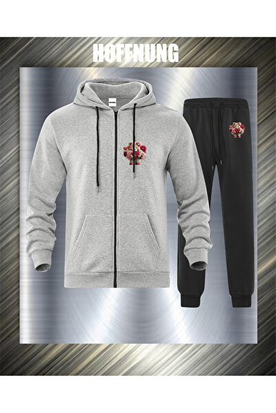 HOFFNUNG Set trening casual UNISEX Love Bear Outdoor cu fermoar integral