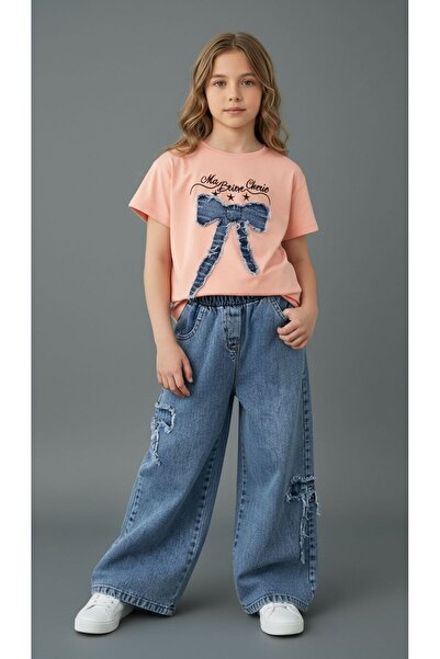 NURTOPU Girl's Set, Top and Bottom Set, 2-Piece, Cotton Piece Fabric, Full St...