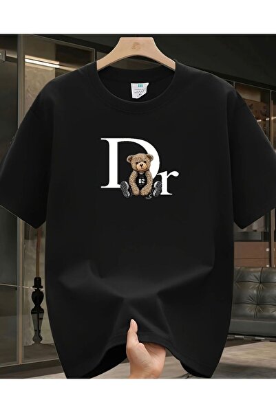 LELVANİ tricou unisex supradimensionat DR Bear cu imprimeu