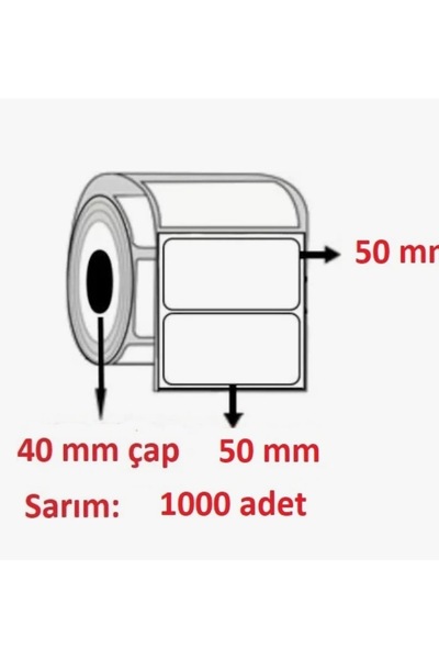 Ender Etichetă termică 50x50 1000 role 6 bucăți
