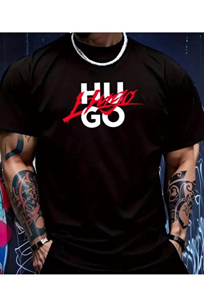 LELVANİ tricou bărbătesc supradimensionat cu imprimeu