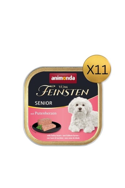 Animonda Hrană umedă pentru câini, Vom Feinsten, Inimi de curcan, 11 buc x 150g