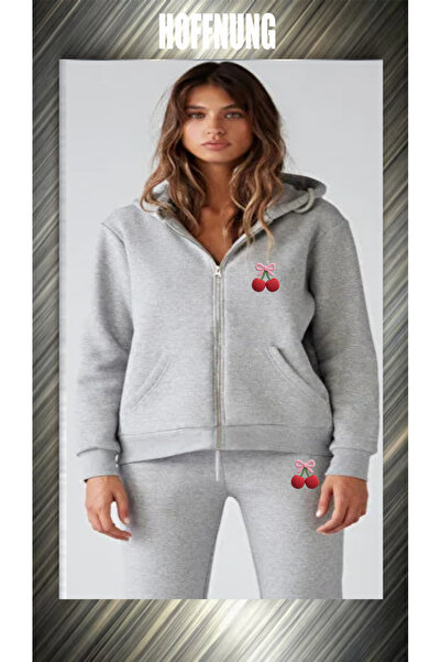 HOFFNUNG Set trening casual UNISEX 2Cherries Outdoor cu fermoar integral