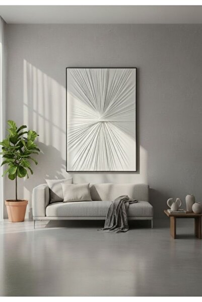 Casco لوحة قماشية فنية بإطار خشبي وتصميم هندسي عصري