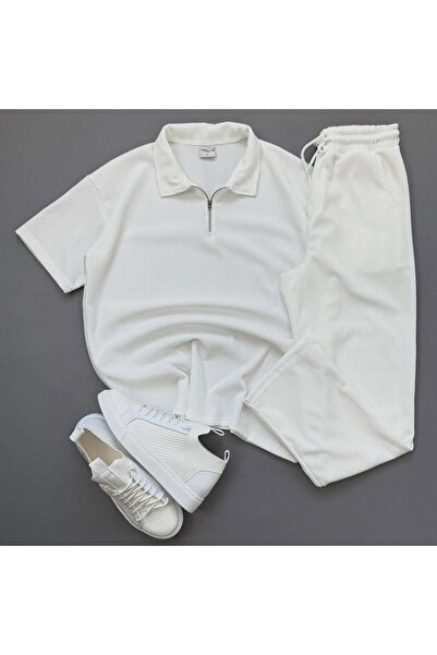 viperkombin Muški dvodelni osmanski set Rebrasto majica sa poluzatvaračem i p...