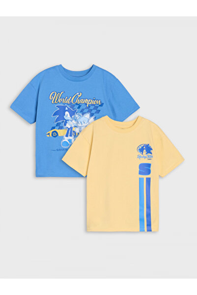 Sonic Set of 2 cotton T-shirts 128 CM 7-8 years Blue